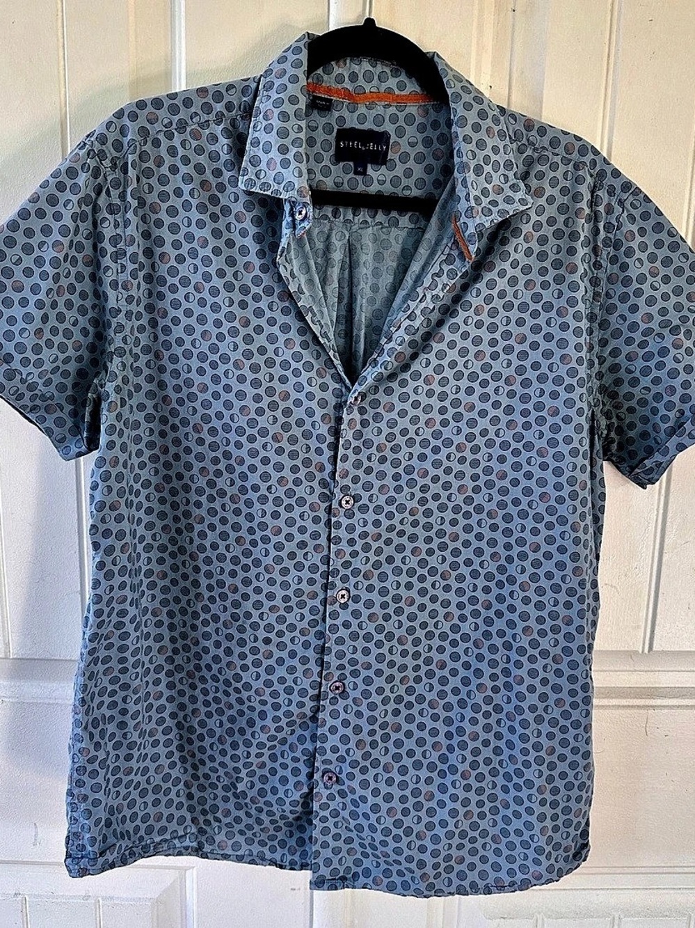Steel & Jelly Men's Geometric Cotton Shirt M